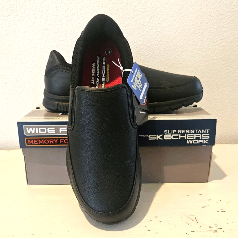 NWT's! - SKECHERS - Classic Work Shoes - Slip Resistant - Mens Size 13 W